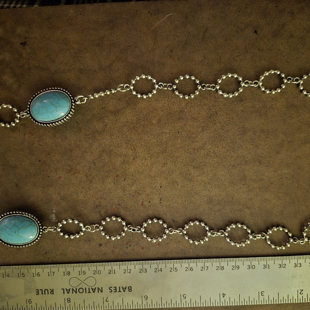 New Plunder Turquoise and Silver Women's Necklace